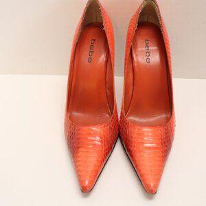 Bebe's Women's 3in Salento's Heels Dress Red Shoes Size 8M